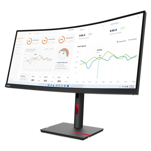 LCD Lenovo ThinkVision T34w-30 (63D4GAR1WW) | 34 inch UWQHD IPS 99% sRGB | USB 3.2 Gen 1 | HDMI&#174; 2.0 | USB-C&#174; 3.2 Gen 1 | DisPlay Port | 1123D